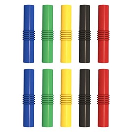 Goupchn Insulated 4mm Banana Female to Female Jack Socket Connector Adapter Coupler Five Colors for 4mm Banana Extension Electrical Testing
