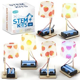 STEM Kits for Kids Age 6-8 8-10, 6 Bulk DIY Electric Circuit Lamp Kits for Kids Crafts 8-12, Science Experiments for Classroom STEM Projects Activities, Building Toys for Boys Girls Gifts 6 7 9 10 13