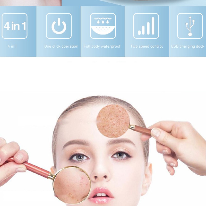 Facial Cleansing Brush Vibration Massage Promote Circulation Electric Face Wash