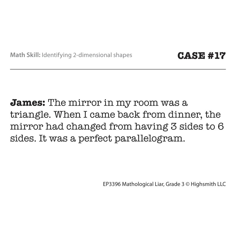 Edupress (EP-3396 Mathological Liar Game, Grade 3