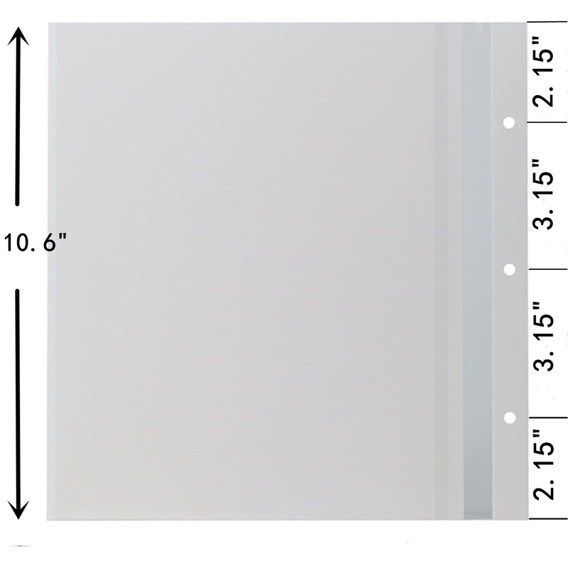 Semfalbuums Refill Pages for Self Adhesive Photo Album Scrapbook 11x10.6