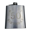 50th Birthday Flask Gift Set - 7 oz Flask Engraved