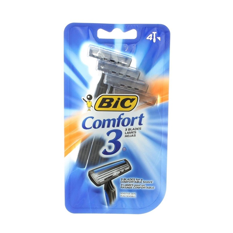 Bic Comfort 3 Men Shaver, 4 Count