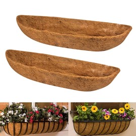 Ayybf 2-Packs Coco Liner,Wall Basket Planter Liner, Coco Liner Roll Hanging Basket Pad,Garden Plants Wall Planter Basket, Durable Coconut Husk for Planting. (36in)