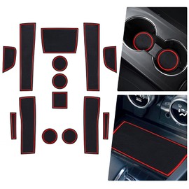 BIBIBO BIBIBO Gummi Antirutschmatten kompatibel mit Renault Arkana 2021-2024, Gummimatten, Auto Matten Zubeh?r, Anti-Rutsch-Matte, Aufbewahrungsbox rutschfeste Matten, 14 Stcke (Rot)