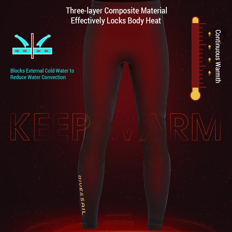 3mm Neoprene Wetsuit Pants Men Surfing Pants Keep Warm Diving