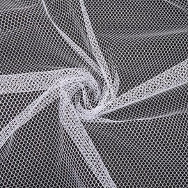 GORGECRAFT 75 x 64 Inch White Polyester Mesh Fabric Netting Slightly Stretchy Lightweight for Sewing Projects Shopping Bag Backpack Pocket Straps Netting Clothes Accessories