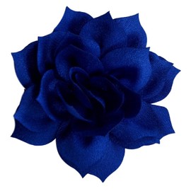 Women's 3.2 INCH Tropical Hair Fabric Flower for Special Occassion (ROYAL BLUE)