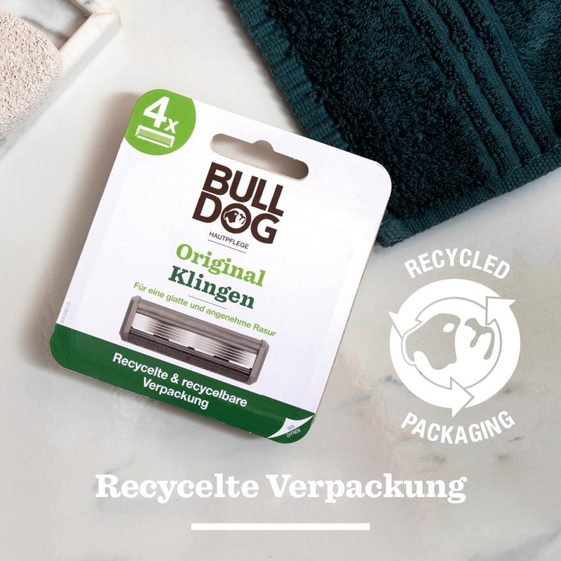 BULLDOG - Wet Shaving for Men, Original Razor Blades, 4