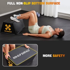 GXMMAT Hip Thrust Bench, Multi-Functional Hip Thrust Machine with Non-Slip Bottom Surface, Hip Thrust Pad at Home Gym for Glute Bridge, Push-Ups, Squat, Ab Exercise, and All Body Workout Equipment