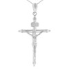 Sterling Silver Passion Cross INRI Crucifix Pendant Necklace (1.7"), 16"