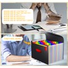 Expanding File Organiser Box Files Folder,24 Pockets Document Organiser Filing