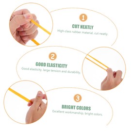 WOONEKY 70pcs Thick Rubber Bands for Versatile Use High Elasticity Portable Elastic for Hair Tying Photo Hanging Crafts and Decorations for Use