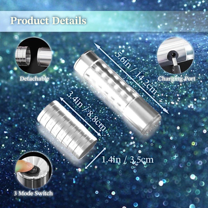 4 Packs Rechargeable LED Strobe Baton Lights Reusable Bottle Service