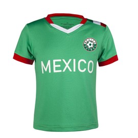 BDONDON Little Kids Mexican Soccer Jerseys Age 5-6 Years - Replica Mexico Soccer Outfit for Boys & Girls (BD-MX, 6T)