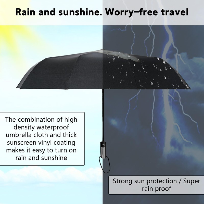 Creative Folding Umbrella, Finger Printed Umbrella, UV Sunshade Umbrella, Lightweight