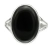 I-be, Onyx Gemstone Ring Oval 925 Sterling Silver, 104412/13 x