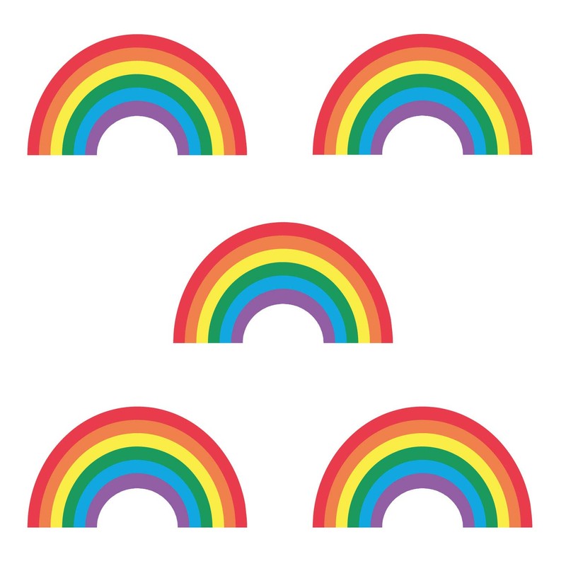 Rainbow Window Stickers | Pastel or Bright Colour Option |