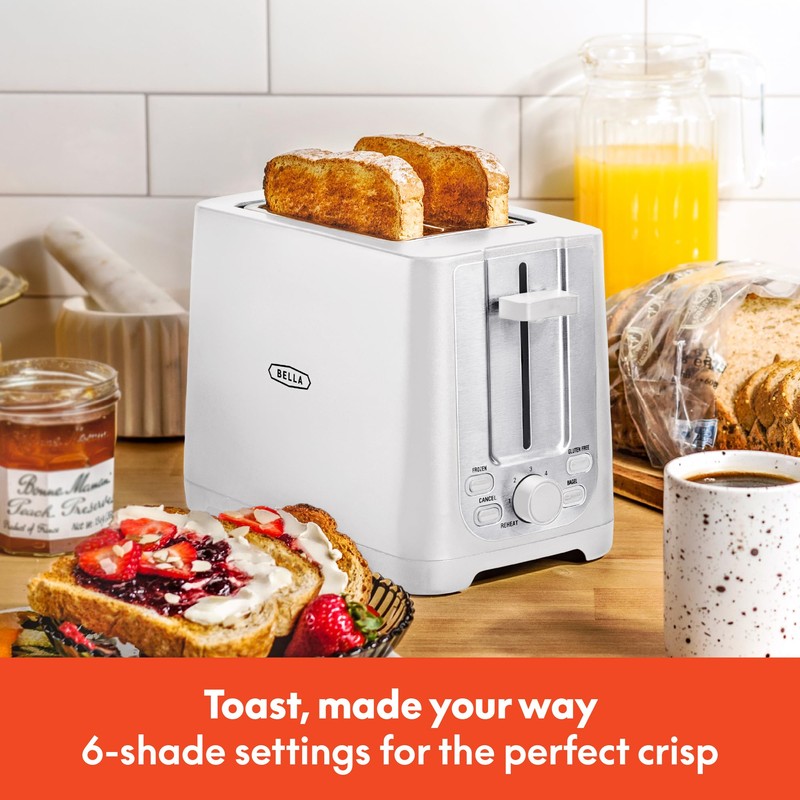 BELLA 2 Slice Toaster with Auto Shut Off - Extra