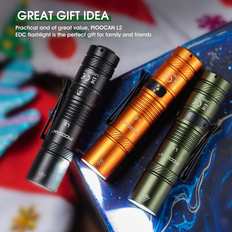 Rechargeable Flashlights 1200 Lumens EDC Flashlight, AA Pocket Flashlight High