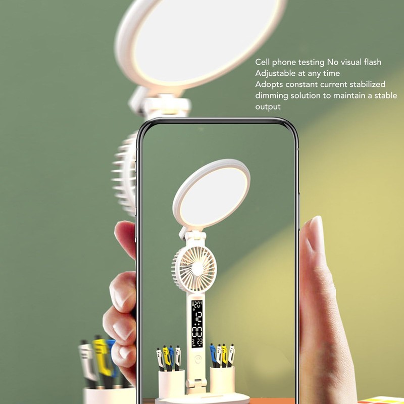 HURRISE Desk Lamp LED, LED Desk Lamps with Fans, Eye