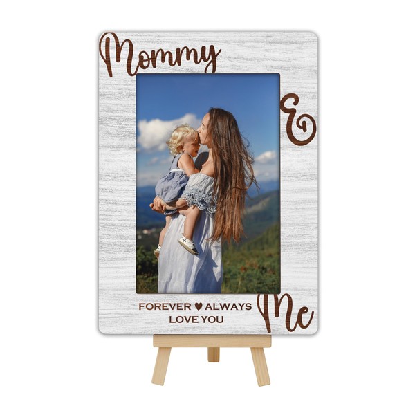 OXRUN Mommy & Me Picture Frame, Mother's Day Gifts Wooden