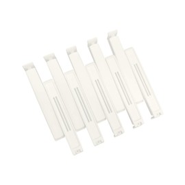 10 Pcs Plastic Sealing Clips, Bag Sealing Clip for Snacks, Chip Bags and Kitchen Food Storage Bag, 4 inches, Pure White