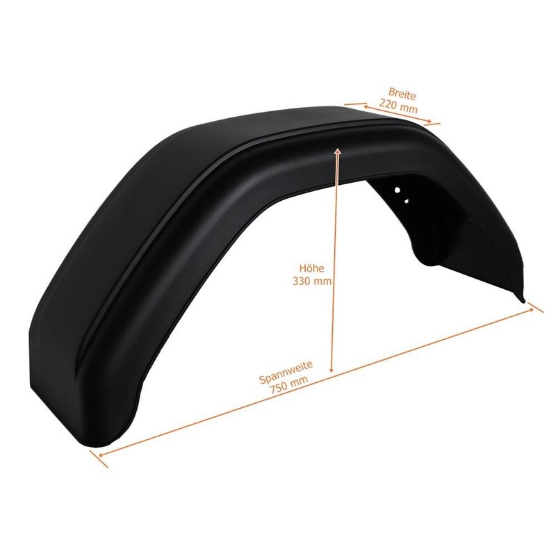 The Drive - Mudguard Plastic Mudguard Black W: 220 x