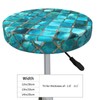 Ouqiuwa Turquoise Blue Bar Stool Covers Round, Soft Bar Stool