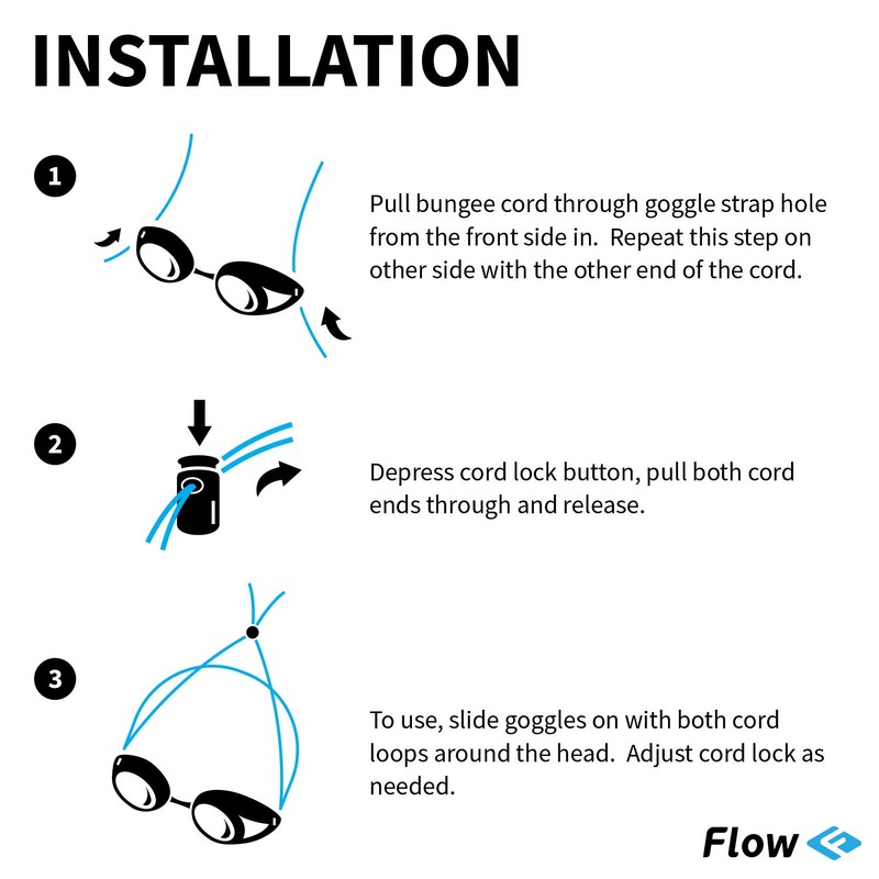 Flow Goggle Strap Kit (2-Pack) - Replacement Bungee Cord Straps