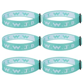 Aospkle 6PCS/12PCS WWJD Bracelet Pack for Women Men, Christian Gifts Wristbands, WWJD Bracelets - What Would Jesus Do Bracelet, 6 Green