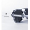 Tramonto Double Bridge Polarized Sunglasses, Grey, transparent
