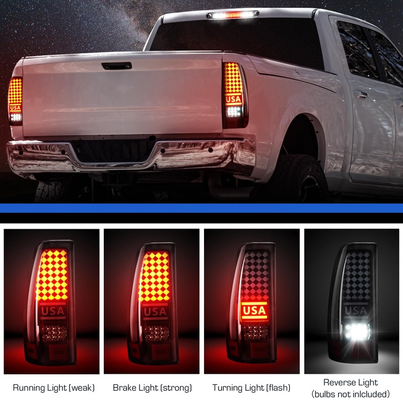 LED Tail Light +3rd Third Brake Cargo Lamp Fit for