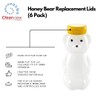 CLEARVIEW CONTAINERS Honey Bear Replacement Lids (38mm White Flip Top