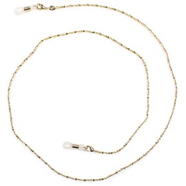 CG-104 Pearl Glass Cord, Brass, 28.3 inches (72 cm), Gold