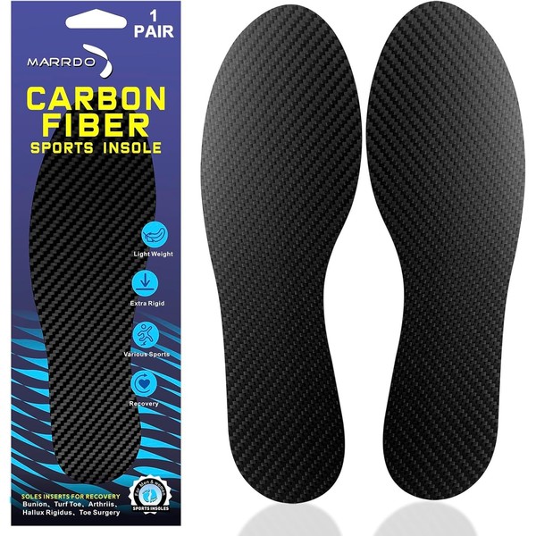 Carbon Fiber Insole 1 Pair for Men & Women, Rigid