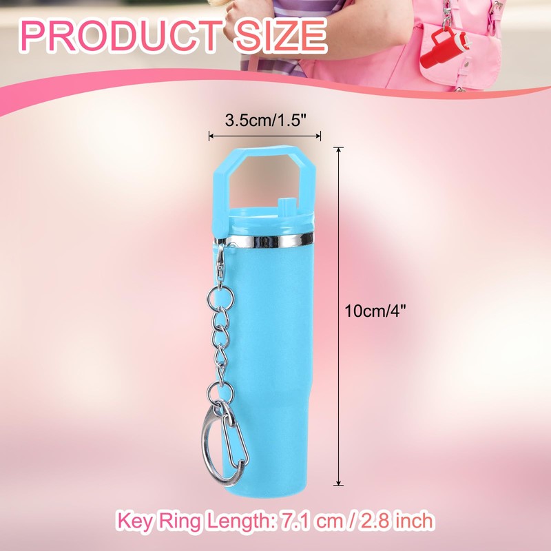 PATIKIL Mini Cup Keychain, Lip Balm Holder Small Cup Mini