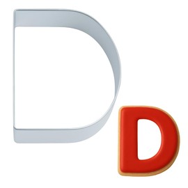 Alphabet Cookie Cutter Set – 3 Inch Tin-Plated Steel Letters A–Z – Individual Letter Cookie Cutters for Baking, Fondant, Crafts & Classroom Fun - Made in the USA (Letter D)