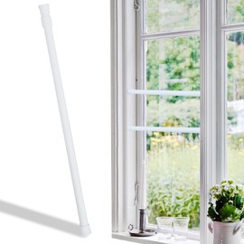 Uenhoy Sliding Door Security Bar 15.7" to 27.5" Adjustable Window Security Bar with Rubber Tips, Sliding Glass Door Lock, Sliding Patio Door Window Lock Bar Stoppers, White