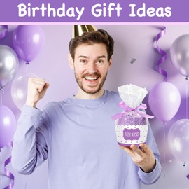 Yemqloft 40th Birthday Gifts for Her - Funny & Unique Gift Ideas for Women, Thoughtful Presents for 40 Year Old Woman - Special Socks to Celebrate Turning 40(Purple)