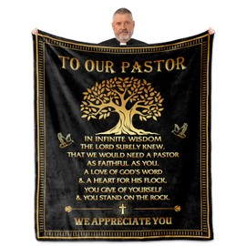SUBORD Pastor Appreciation Gifts for Men, Christian Gifts for Men/Women, Pastor Gifts, Pastor Appreciation Decorations, Religious Gifts for Men, Christian Blanket 60"X50" (Pastor Blanket, 60"x50")
