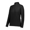 Augusta Sportswear Women's Ladies Micro-Lite Fleece 1/4 Zip Pullover, Black,