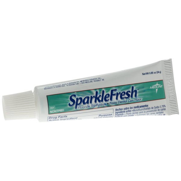 Medline Sparklefresh Toothpaste, Sparkle Fresh, Fluoride, 85 oz.