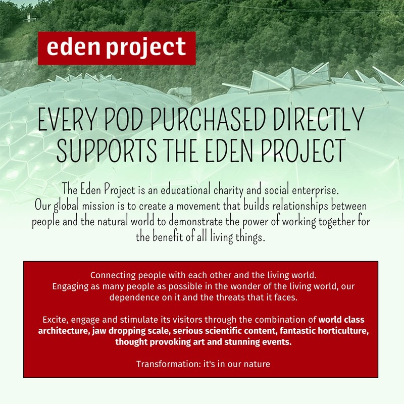 THE EDEN PROJECT 100 ITALIAN ESPRESSO Home Compostable Coffee Pods