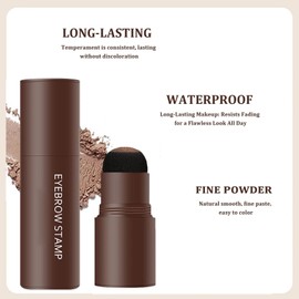 Eyebrow Stencils Kit - Waterproof Eyebrow Stencils Kit with 10 reusable stencils - 3 in 1 Hairline Shadow Powder - Eyebrow Seal Shaping Tool - a makeup must-have (LIGHT BROWN)