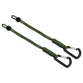 PATIKIL Badge Lanyard with Hook 10 Inch, 4Pcs Braided Wrist Keychain Strap Adjustable Cord Lock for Keys Wallets Outdoors, Army Green