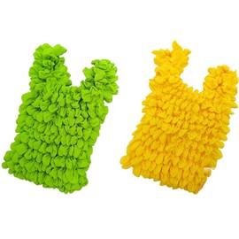 ElevaPulse Foldable Shopping Bag with XL Capacity - Set of 2 in Avocado Green & Yellow - Load Capacity 5-10 kg, Lightweight & Compact Design for Shopping, Travel and Everyday Use, Green, Modern