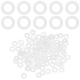 M METERXITY 120-Pack M3 Nylon Flat Washers 3mm ID 6mm OD 1mm Thick Round Plastic Plain Washer Fastener Sealing Spacer Gasket Ring for Household/Commercial [White]