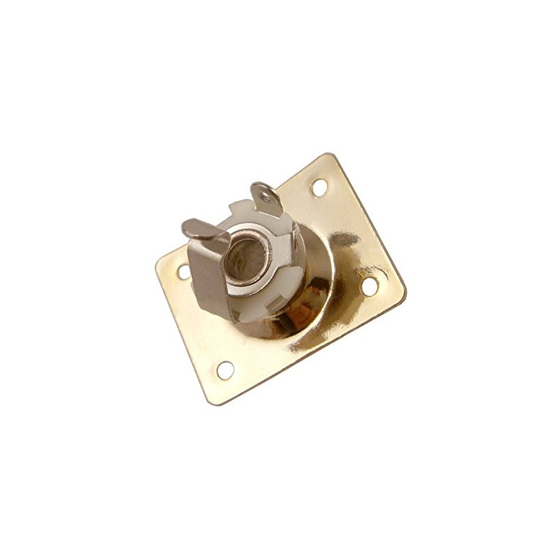 Square Metal 1/4 Output Jack Plate Input Jack Socket for