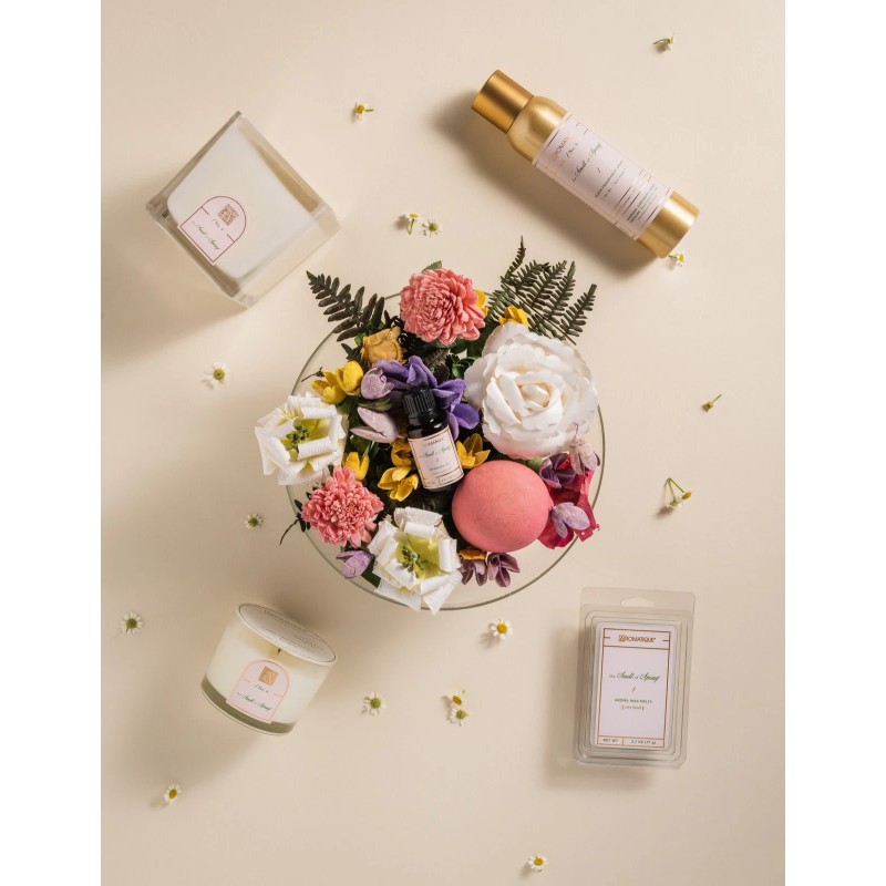 Aromatique The Smell of Spring Scented Candle Silver Metallic Decoration